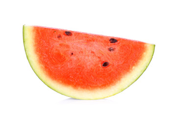 Watermelon slice on white background
