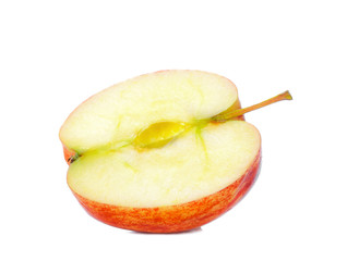 Apple slice on white background