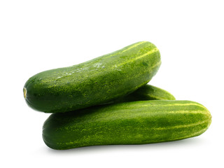 Cucumber on white background.
