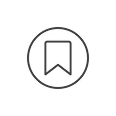 Bookmark outline icon. linear style sign for mobile concept and web design. simple line vector icon. Symbol, logo illustration. Pixel perfect vector graphics