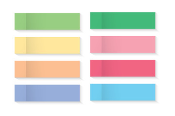 Post note sticker set isolated design