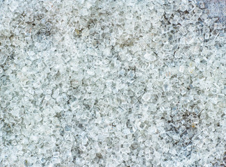 texture macro of edible sugar, crystal, white
