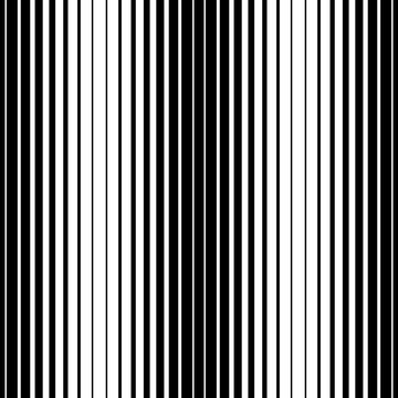 Simple striped pattern, black and white, vertical. Abstract background with lines