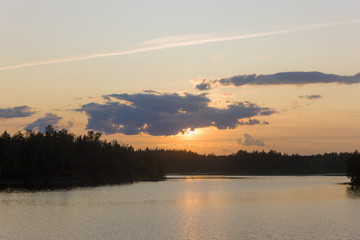 calm summer sunset
