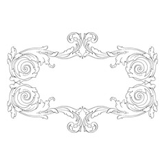 Retro baroque decorations element