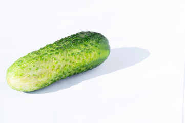 fresh cucumbers isolated on white