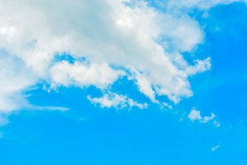 Fototapeta na wymiar Close up view of cloud in blue sky. 