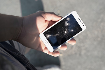 Damaged Smartphone Display