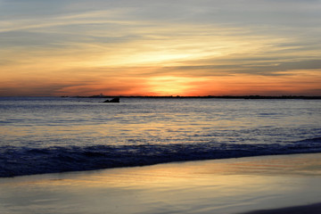 Fototapeta na wymiar Sonnenuntergang, Ngapali Beach, Rakhine-Staat, Myanmar, Burma, Asien