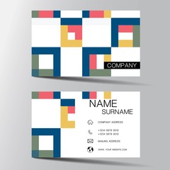 Modern colorful business card. Inspiration from pixel.&nbsp;Vector illustration EPS10.