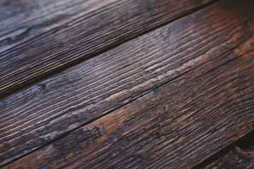 Empty dark wooden surface