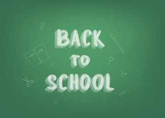 Back to school banner template. Vector illustration.