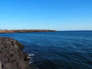 Sea from beach at Rayjavik, Iceland