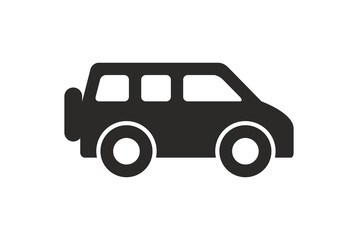 Car icon, Monochrome style. isolated on white background