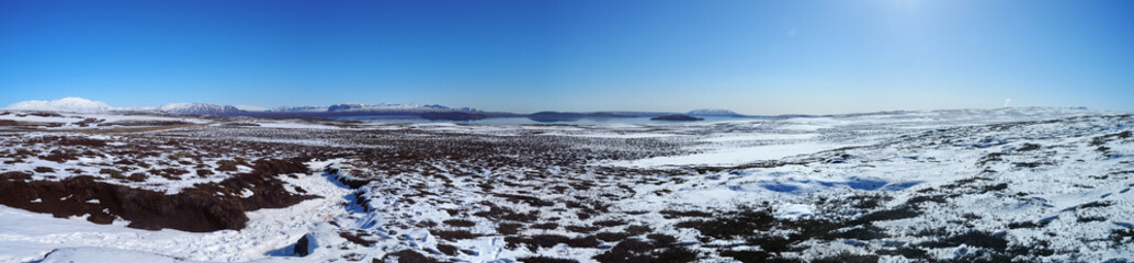 Sceneric view in winter at Iceland