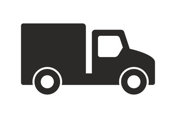 Truck icon, Monochrome style. isolated on white background