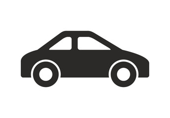 Car icon, Monochrome style. isolated on white background