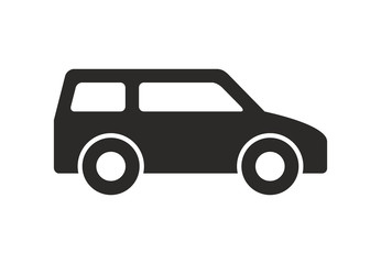 Fototapeta premium Car icon, Monochrome style. isolated on white background