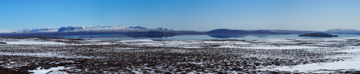 Sceneric view in winter at Iceland