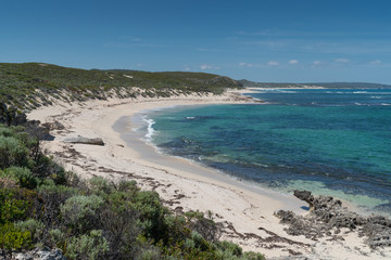 Fototapeta na wymiar Beautiful coastal landscape close to Margaret River, Leeuwin-Naturaliste National Park, Western Australia