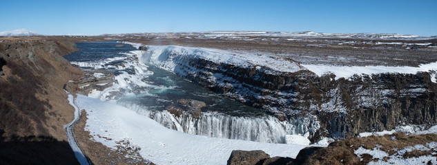 Gullfoss waterfall in Iceland