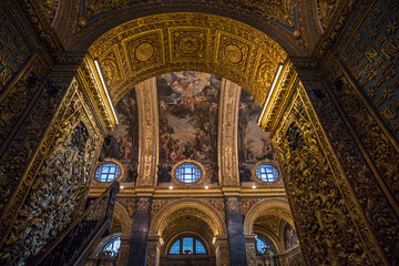 Interior of St John's Co-Cathedral, Valletta, Malta