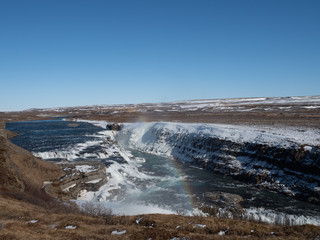 Gullfoss waterfall in Iceland