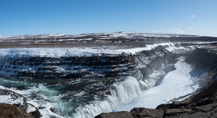 Gullfoss waterfall in Iceland