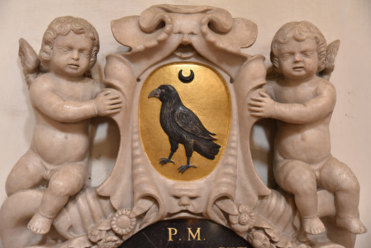 Anges au corbeau &agrave; la cath&eacute;drale d'Oxford en Angleterre