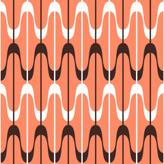Waves geometric seamless pattern. Simple wavy zigzag stripes background. Colorful modern decoration design