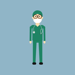 doctor character. medical team concept in vector illustration design