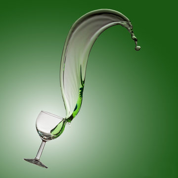Verre avec &eacute;claboussure, splash de liquide