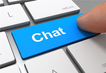 Fototapeta premium chat button concept 3d illustration