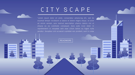 Obraz premium Cityscape Vector Flat illustration