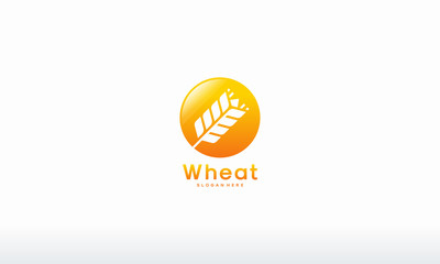 Simple Luxury Grain wheat logo concept, Agriculture wheat Logo Template vector icon