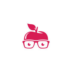 Fruit geek logo design template