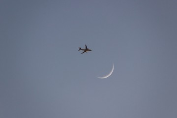 Airplane and Crescent