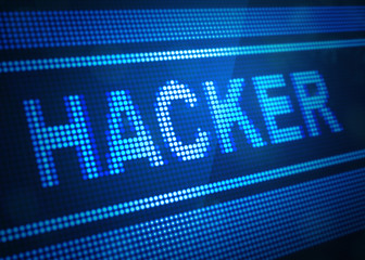 hacker digital screen 3d illustration