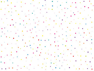 Background with colorful glitter, confetti. Polka dots, circles, rounds. Fiesta pattern. Vector illustration