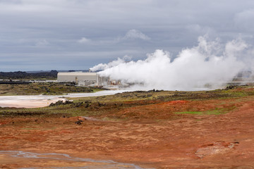 Reykjanes geothermal power station in Iceland