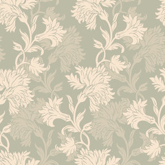 Seamless pattern with flowers carnations