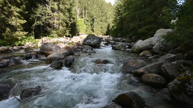 powerful stream of water
