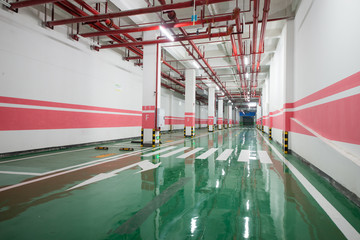 Passageway in the underground parking lot