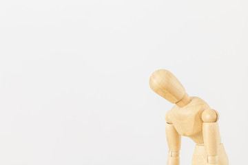 デッサン人形　落ち込む