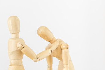 デッサン人形　落ち込む