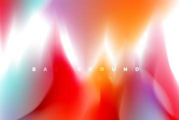 Holographic paint explosion design, fluid colors flow, colorful storm. Liquid mixing colours motion concept, trendy abstract background layout template for business presentation, app wallpaper banner