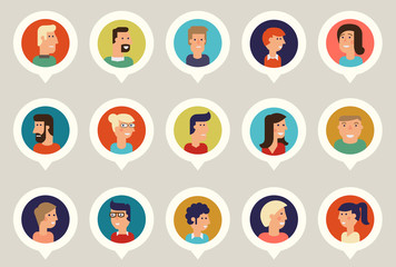 Vector material cartoon character collection