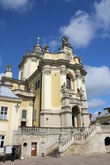 Fototapeta na wymiar St. George's Cathedral, Lviv, Ukraine - baroque-rococo greek catholic church