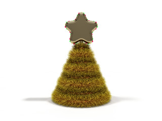 Christmas abstract tree. 3D rendering