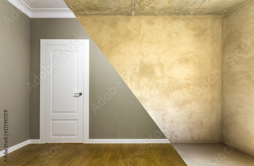 Comparison Of A Room In An Apartment Before And After